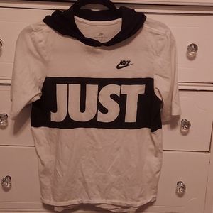 Nike hooded short sleeve shirt